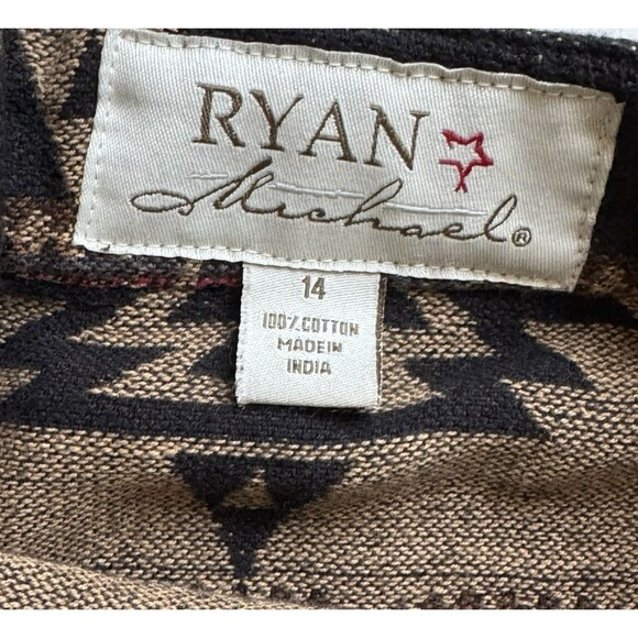 Ryan Michael Southwestern Wrap Style Blanket Skirt Size 14 - Picture 4 of 5